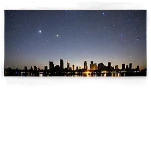 Starry Sky Over City Png Ebb PNG image