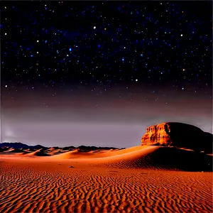 Starry Sky Over Desert Png Vht36 PNG image