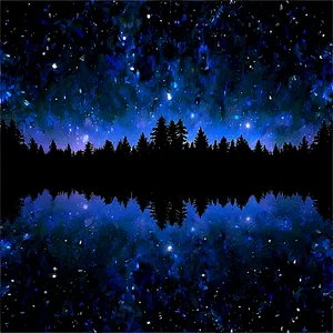 Starry Sky Over Forest PNG 2 PNG