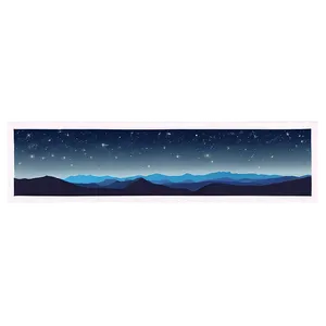 Starry Sky Over Mountains Png 06252024 PNG image