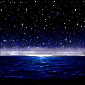 Starry Sky Over Ocean Png Gme19 PNG image