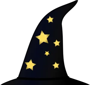 Starry Witch Hat Graphic PNG image