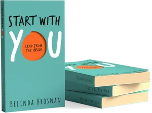 Start With You Books Stacked PNG
