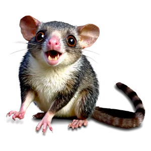 Startled Possum Png 06112024 PNG image