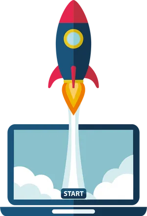 Startup Launch Concept Illustration
