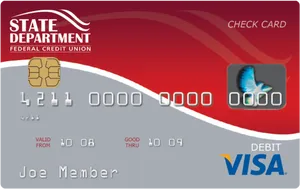 State Department Federal Credit Union Debit Card PNG image