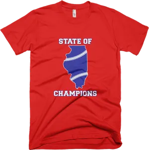 Stateof Champions Baseball Stitch Tshirt PNG image