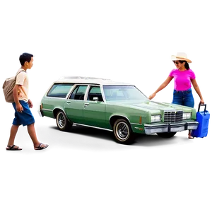 "station Wagon Family Trip PNG" D