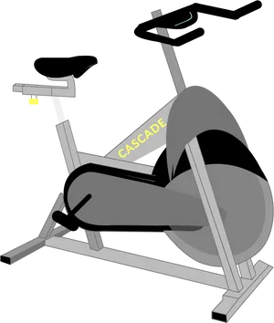 Stationary Exercise Bike Illustration PNG image