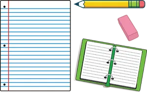 Stationery Notebook Pencil Eraser PNG image