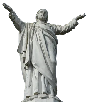 Statueof Robed Figurewith Outstretched Arms