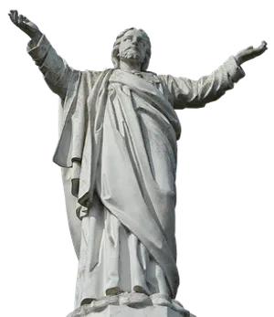 Statueof Robed Figurewith Outstretched Arms