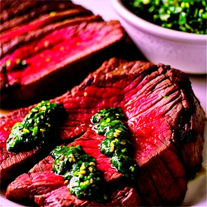 Steak With Chimichurri Png 05252024 PNG image