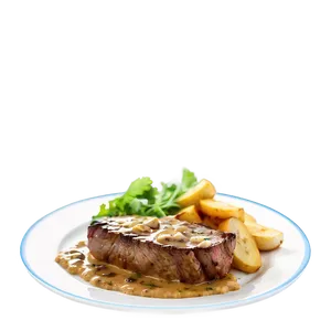 Steak With Mushroom Sauce Png 05252024 PNG image