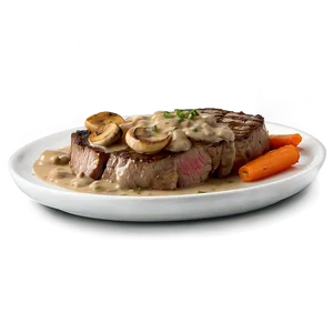 Steak With Mushroom Sauce Png Bqv PNG image