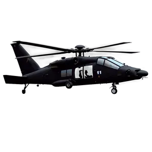 Stealth Black Hawk Helicopter Png 06252024 PNG image