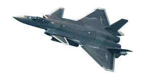 Stealth_ Fighter_ Jet_ In_ Flight PNG image