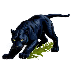 Stealthy Panther Illustration Png 05242024 PNG image