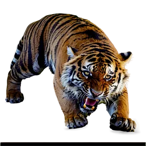 Stealthy Tiger Ambush Png 5 PNG image