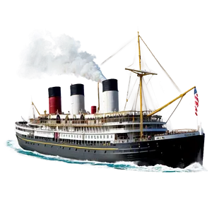 Steam Ship Sailing Png Dxn PNG image