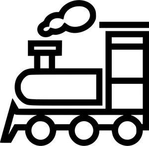 Steam Train Silhouette Outline PNG image