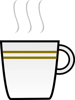 Steaming Coffee Cup Graphic PNG