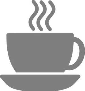 Steaming Coffee Cup Icon PNG image
