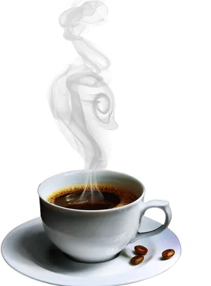Steaming Coffee Cup PNG image
