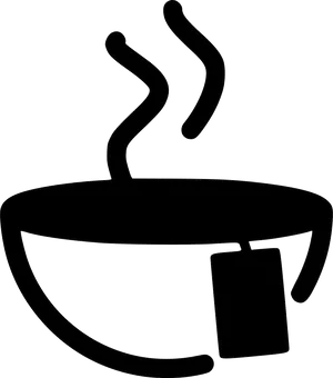 Steaming Coffee Cup Outline PNG