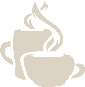 Steaming Coffee Cups Graphic PNG image