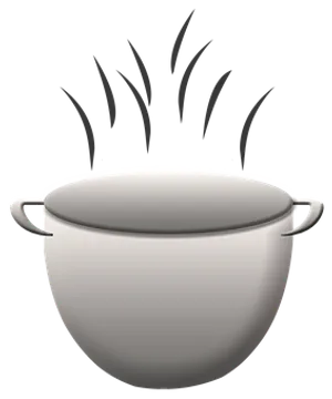 Steaming Cooking Pot Graphic PNG image