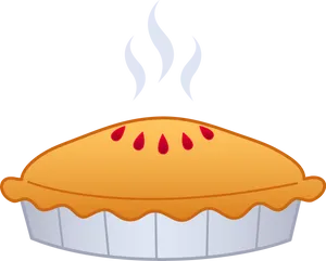 Steaming Fresh Pie Illustration PNG image