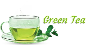 Steaming Green Tea Cup PNG