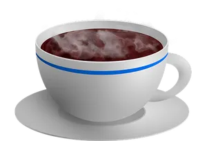 Steaming Hot Coffee Cup PNG image