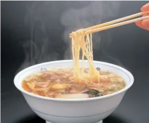 Steaming Ramen Noodles Lifted With Chopsticks PNG image