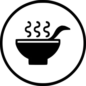 Steaming Soup Bowl Icon PNG image