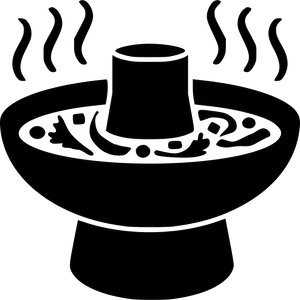 Steaming Soup Bowl Vector PNG image