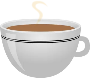 Steaming Tea Cup Graphic PNG image