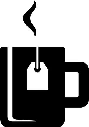 Steaming Tea Cup Outline PNG
