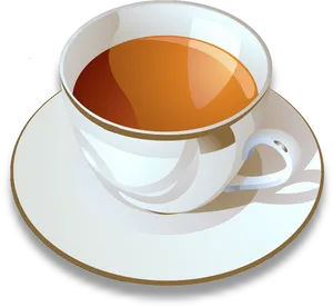 Steaming Tea Cup Vector