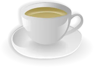 Steaming Tea Cupon Saucer PNG image