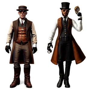 Steampunk Characters PNG Wfj