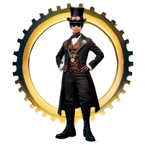 Steampunk Costume PNG 13