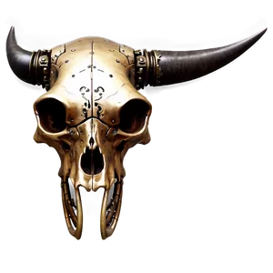 Steampunk Cow Skull PNG 53