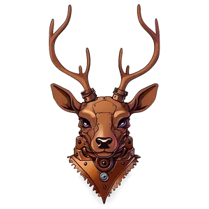 Steampunk Deer Head Design Png 10 PNG image