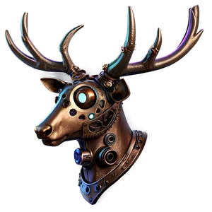 Steampunk Deer Head Design Png 35 PNG image