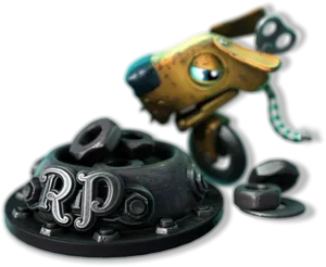 Steampunk Dog Sculpture PNG image