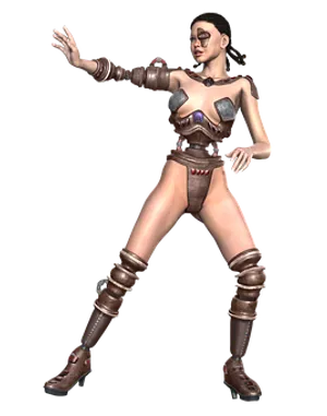 Steampunk Female Character Pose