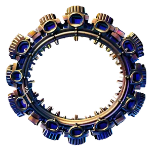 Steampunk Gear Wreath PNG 05242024