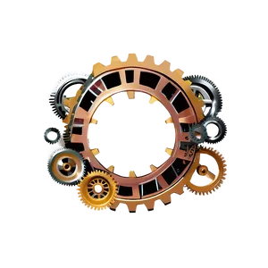 Steampunk Gear Wreath PNG 73
